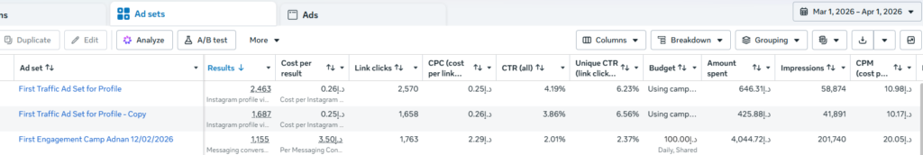 Dr Tire Meta Ads results March 2026