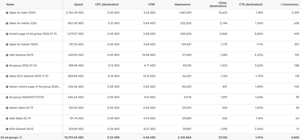 Sky Paths TikTok Ads results January to June 2026